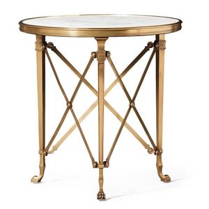 Patas de metal plateado estilo muebles de sala de estar redondo moderno decorativo decoración del hogar mesa auxiliar de Metal moderna - Product Image 3