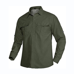 OEM al por mayor tasa de hombres camisa abotonada transpirable cómoda ropa casual de alta calidad precio barato camisa abotonada para adultos - Product Image 3