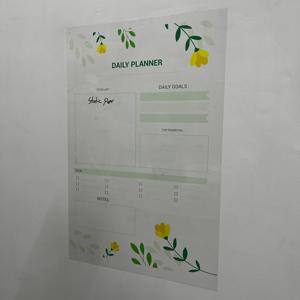 Organizador de planificador diario de borrado en seco 2024, superficie de pizarra blanca de poliestireno duradera reutilizable, electricidad estática, madera y Metal - Product Image 6