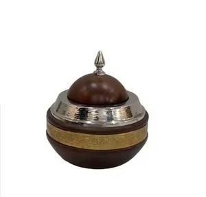 หม้อตุ๋นโลหะเคลือบทองดีไซน์เนอร์หม้อร้อนหม้อหม้อต้มน้ำคุณภาพสูงทนทานทำด้วยมือรูปทรงทันสมัย - Product Image 2