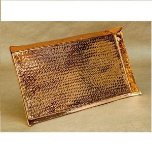 Bandeja de latón brillante de estilo de lujo, bandeja de servicio de forma personalizada, bandeja de Metal dorado, decoración del hogar, piezas de lujo para suministros de restaurante - Product Image 4