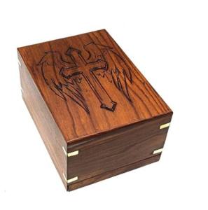 Urnas de cremación de madera de alta calidad, tamaño grande, con Mango, hechas en la India, venta al por mayor - Product Image 6