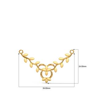 18K oro squisito Skylar Mangal Sutra ciondolo con Design minimalista per uso quotidiano collana tipo catene per donna - Product Image 5