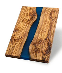 Tabla de Cortar de Madera y Resina Intercraft, Utensilio de Cocina Inteligente, Tabla de Cortar de Epoxi Desechable de 35 cm, Rectangular, Inspirada en un Río - Product Image 1