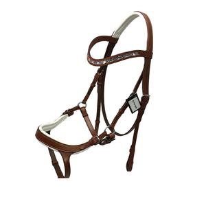 EW IGN esign-hebilla de cuero genuino, brida de carreras de caballos con color negro de acolchado suave totalmente cosido - Product Image 1