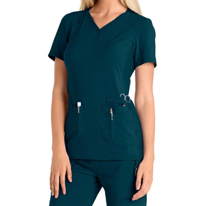 Mujeres Médico Enfermeras Scrubs Color Negro Precios al por mayor Médicos Uniformes Conjuntos Médico Jogger Set Mujeres Médico Scrubs - Product Image 4
