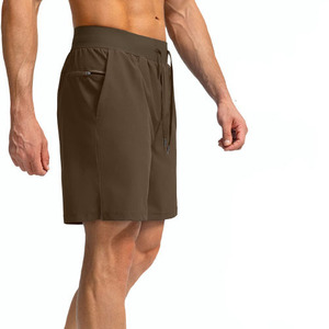 กางเกงขาสั้นลำลองของผู้ชายคุณภาพสูงพร้อมโลโก้ที่กำหนดเองน้ำหนักเบาลายทึบย้อมสีล้วน-มาใหม่! - Product Image 3