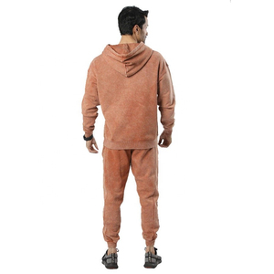 Chándal vintage de algodón con logotipo personalizado para hombre, sudadera con lavado ácido, sudadera apilada con lavado ácido, sudaderas con capucha lavadas vintage - Product Image 4