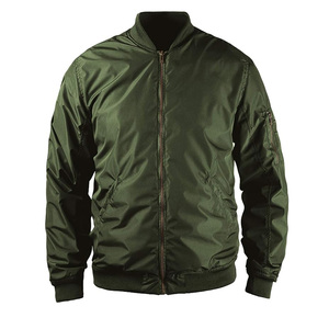Nylon owm noir à l'extérieur à l'intérieur du blouson aviateur en polyester sur mesure, blouson aviateur personnalisé à fermeture éclair en or Offre Spéciale les hommes - Product Image 4