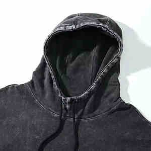 OEM Logo personnalisé Loose Oversize Fit sweats à capuche lavés à l'acide pour hommes Design vintage High Street Wear Fourniture directe d'usine sweats à capuche pour hommes - Product Image 3