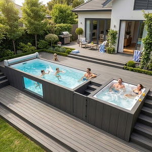 Piscina Elevada de 40 Pies con Contenedor Grande, Juego Completo con Filtro y Cubierta para Uso Familiar en Patio Trasero, Resort o Villa al Aire Libre - Product Image 1