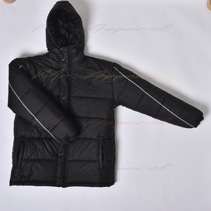 Chaqueta de invierno de burbuja personalizada, elegante abrigo grueso de mezclilla con cierre de cremallera, ropa cómoda de Hip Hop para exteriores - Product Image 5