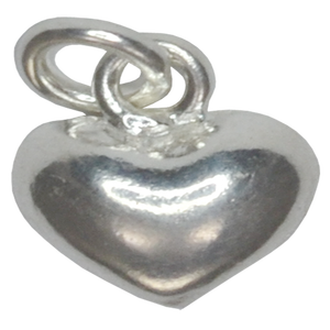 Breloque coeur soufflé en argent sterling breloques en argent sterling pour bracelets colliers fournitures en argent sterling en gros - Product Image 1
