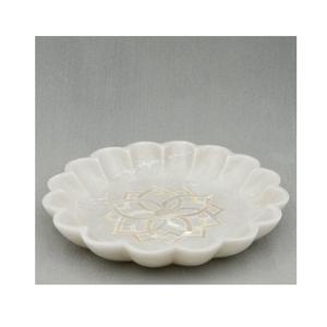 Assiettes en marbre élégantes pour la salle à manger servant la cuisine polie solide artisanale en pierre naturelle ensemble décoratif de qualité supérieure - Product Image 5