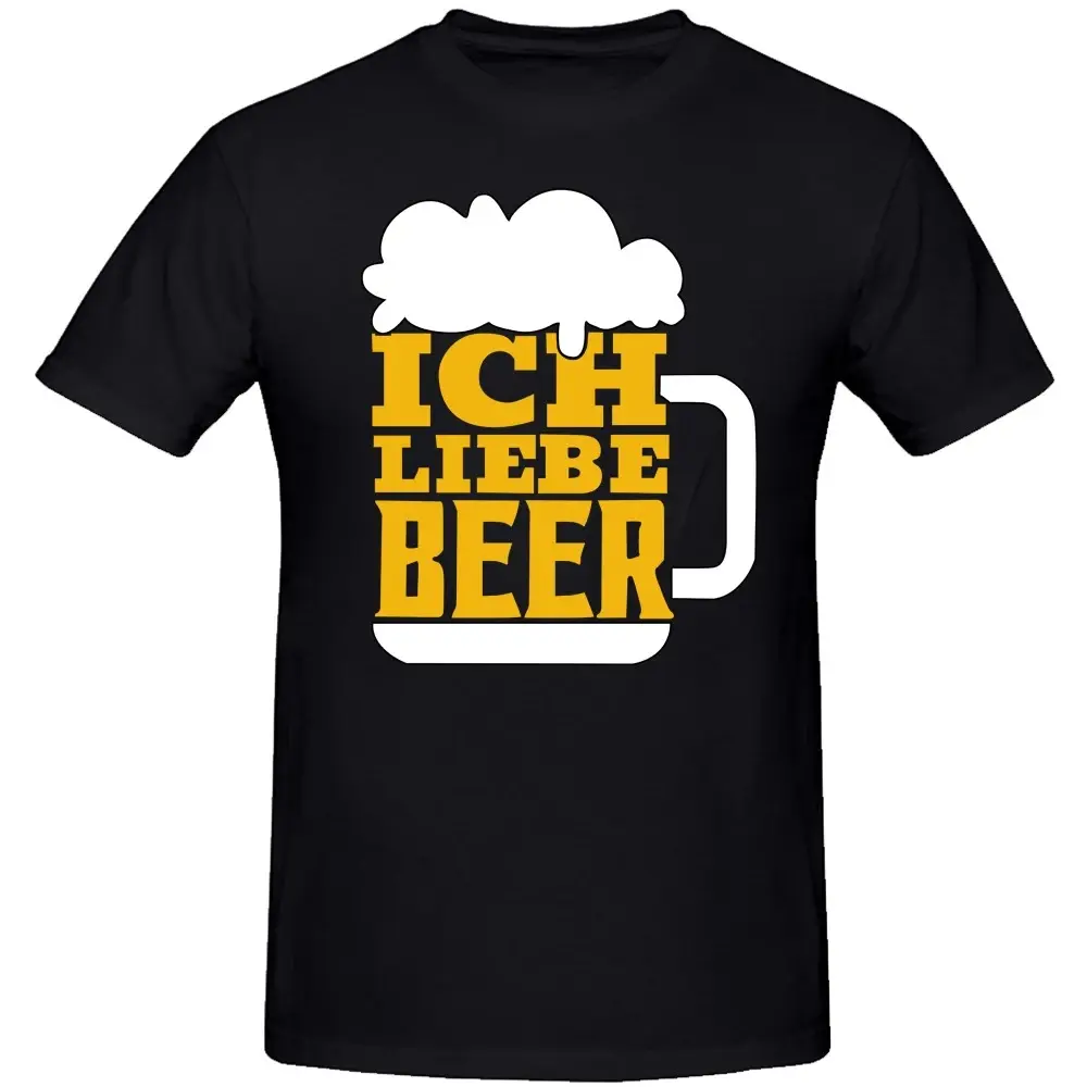 Impresión de alta calidad Oktoberfest divertidas camisetas bávaras logotipo personalizado peso pesado gota hombro camiseta de gran tamaño hombres