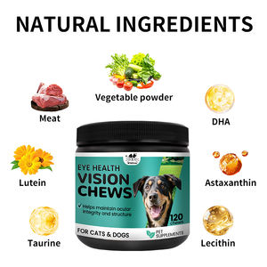 Pet Clear Vision Soft Chews con lecitina, taurina, calcio y aceite de pescado para perros y gatos, salud ocular y eliminación de manchas de lágrimas - Product Image 5