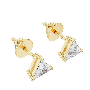 Pendientes de Diamantes Triangulares Cultivados en Laboratorio de 1.3 CT, Claridad VVS-VS EF, Oro de 18KT, 14KT, 10KT y Plata 925, Oro Rosa, Amarillo, Blanco - Product Image 5