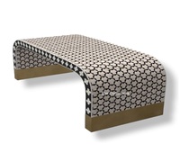 Table basse ronde en bois moderne personnalisée avec incrustation en os, prix d'usine indien, taille personnalisée disponible
