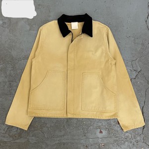 Oem fabricante personalizado para hombre invierno elegante camionero chaqueta de mezclilla personalizada pato lona trabajo bomber chaqueta con cuello de pana - Product Image 4