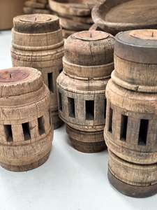 เชิงเทียนไม้แบบโบราณของตกแต่งบ้านทำมือสำหรับเทศกาลอีสเตอร์สินค้าคริสต์มาส - Product Image 5