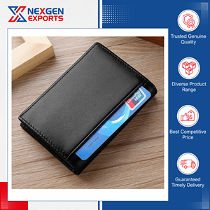 Tarjetero de Cuero Genuino de Lujo, Fabricación con Experiencia, Calidad Auténtica, Cierre de Clip, Empaque Personalizado - Product Image 4