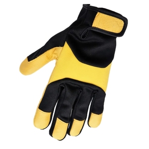 Gants de mécanicien Meilleures ventes Gants de protection des mains de mécanicien Gants de paume en cuir avec dos en textile de travail général pour hommes - Product Image 4