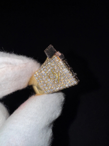 Anillo de Campeonato con Incrustaciones de Moissanita para Hombre, Plata 925, Estilo Hip Hop Personalizado, Diseño de Letras, Nuevo Regalo para Él o Ella - Product Image 5