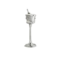 Seau à glace à vin en métal en acier inoxydable avec trépied Refroidisseur de champagne portable sur pied pour bar, fête et hôtel