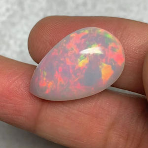 อัญมณีทรงหลวมทำมือทรงลูกแพร์โอปอลเอธิโอเปียนโอปอลอัญมณีธรรมชาติ - Product Image 1