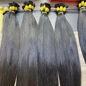 Chất Lượng Cao 100% Nguyên Liệu Việt Nam Phần Mở Rộng Tóc Người 100 Gram Mỗi Bó Tự Nhiên Thẳng Bện Tóc <span class=keywords><strong>2025</strong></span> - Product Image 1