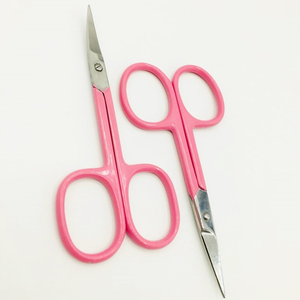 Tijeras para cutículas multicolores rosas de alta calidad, herramienta de manicura recta de acero inoxidable curvada para el cuidado de las uñas, recortador de piel muerta - Product Image 6