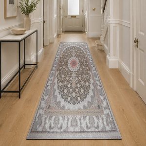 Tapis chenille antidérapant RUGS DEPOT LXDP-0919, multicolore, neutre, traditionnel, oriental, imprimé numériquement, lavable en machine, vente en gros - Product Image 5