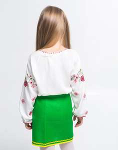 Nueva Colección 2026, Elegante Blusa Bordada Ucraniana Festiva para Niñas con Decoración de Encaje para Bodas - Product Image 2