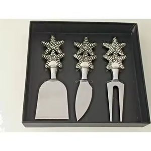 Trancheuse à beurre en acier inoxydable, ensemble de fromage avec manche en résine et marbre, vente à chaud, outil de coupe, épandeur de couteaux - Product Image 4