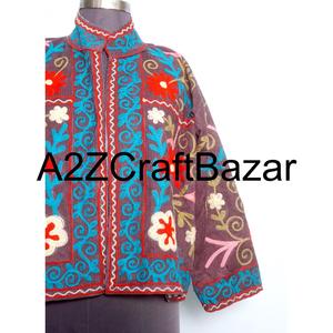 เสื้อแจ็คเก็ตคอตไทร์ปักมือ ดีไซน์วินเทจ ผลิตจากผ้าฝ้ายเป็นมิตรกับสิ่งแวดล้อม ระบายอากาศได้ดี เหมาะสำหรับงานปาร์ตี้และกิจกรรมต่างๆ ในฤดูหนาว - Product Image 2