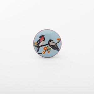 Shubham ลูกบิดเซรามิกหลากสีคุณภาพพรีเมียมพิมพ์ลายนกสวยงามสำหรับห้องครัวทันสมัยตู้เสื้อผ้าตู้เสื้อผ้าสำหรับวิลล่า - Product Image 1