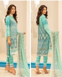 Shalwar Kameez en soie et rayonne de haute qualité pour femmes - Design classique, couleurs et tailles personnalisées, vêtements décontractés pakistanais - Product Image 2