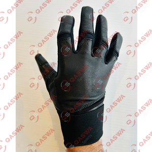Gants de frappe de baseball en cuir, couleur rouge, adhérence super forte, qualité professionnelle, manchette longue, gants de frappe robustes - Product Image 2