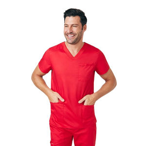 Tenue de Travail Tendance pour Hommes : Ensemble Blouse et Pantalon d'Infirmier Élégant à Manches Courtes, Séchage Rapide, Tissu Respirant, pour Hôpital - Product Image 4