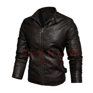 Chaqueta de cuero cálida de invierno transpirable para hombre, chaqueta de cuero informal para hombre a precio razonable - Product Image 1