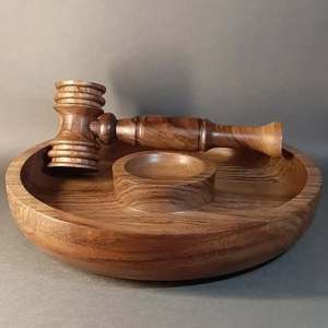 Bandeja de Servir de Madera de Acacia Hecha a Mano, Ecológica y de Primera Calidad, con 5 Orificios, Estilo Antiguo, Decoración para Bodas, Regalo - Product Image 4
