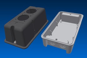 Caja de Distribución ABS de Perfil Alto PS-14H6 con Protección IP40 para Dos Tomas SCHUKO - Product Image 5