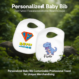 Bavaglino Personalizzato per Neonati, Asciugamano Promozionale Personalizzabile per Merchandising Unico - Product Image 3