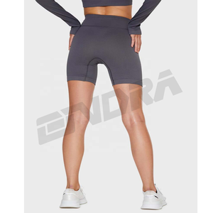 กางเกงโยคะฟิตเนสผู้หญิงแบบไร้ตะเข็บ ระบายอากาศ แห้งเร็ว ยืดได้สี่ทิศทาง ผ้าริบ ทรงสั้นสำหรับวิ่งและปั่นจักรยาน มีเชือกผูกเอว - Product Image 5