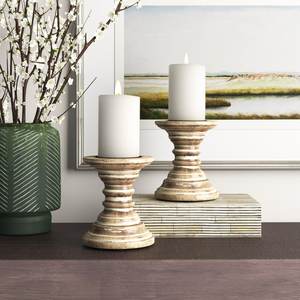 Soporte de vela de madera de diseñador con excelente calidad hecha a mano Estilo de Pilar clásico para exhibición de velas al por mayor y elegante - Product Image 4