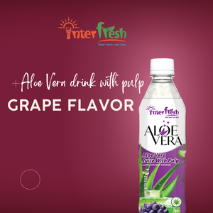 Bebida Interfresh Aloe Vera de 500ml con pulpa Sabor a uva en la marca Interfresh Vietnam con opciones OEM y ODM - Product Image 6