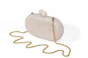 Pochette élégante en résine avec design en marbre tourbillon, faite à la main, de qualité supérieure, pour les fêtes et les soirées. - Product Image 4