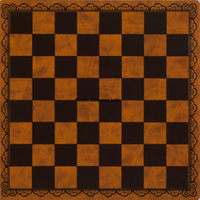 Jeu d'échecs victorien en laiton et jeu d'échecs en similicuir usiné/puces d'échecs en laiton en métal argenté/boîte d'échecs en bois