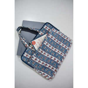 Bolsa de Mano para Portátil de Algodón con Estampado Floral Grande, 16x12 Pulgadas, Cierre de Cremallera Seguro, Elegante Tela de Nailon PU, Una Bolsa Exterior - Product Image 2