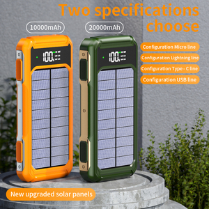 Banco de Energía Solar Inalámbrico para Exteriores, 10000 mAh, Personalizado, Portátil, con Pantalla LED, Linternas, para Teléfonos Móviles, Tabletas Inteligentes - Product Image 5